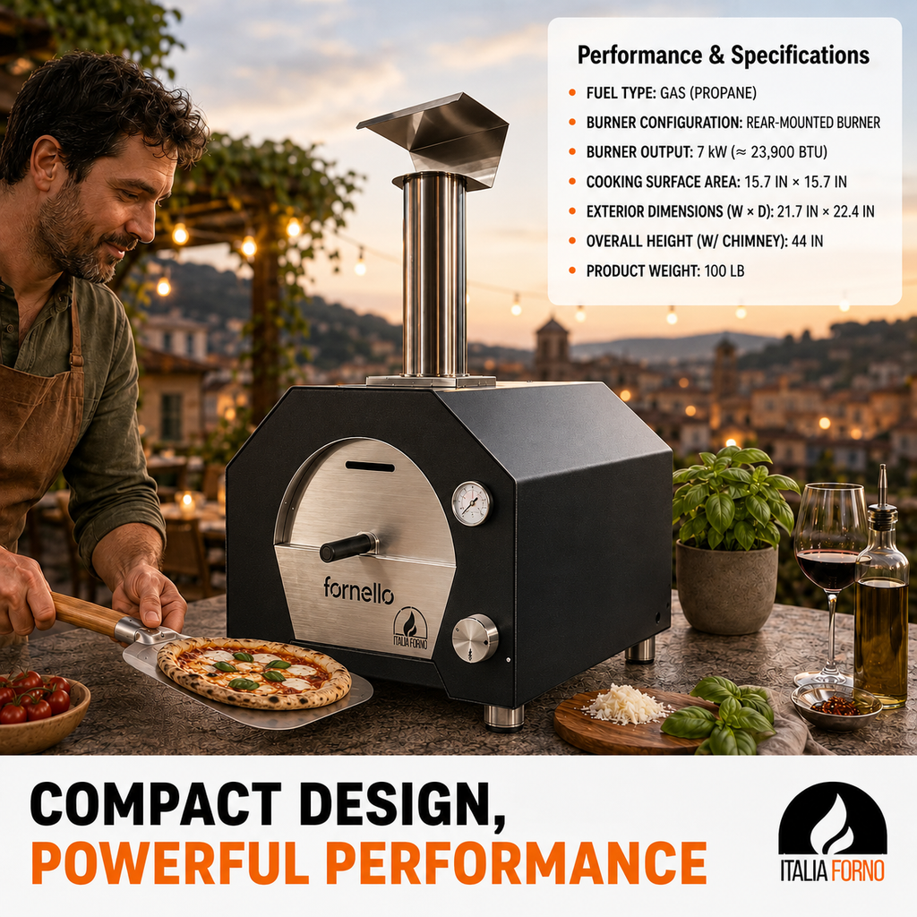 Fornello Compact Gas Pizza Oven by ItaliaForno
