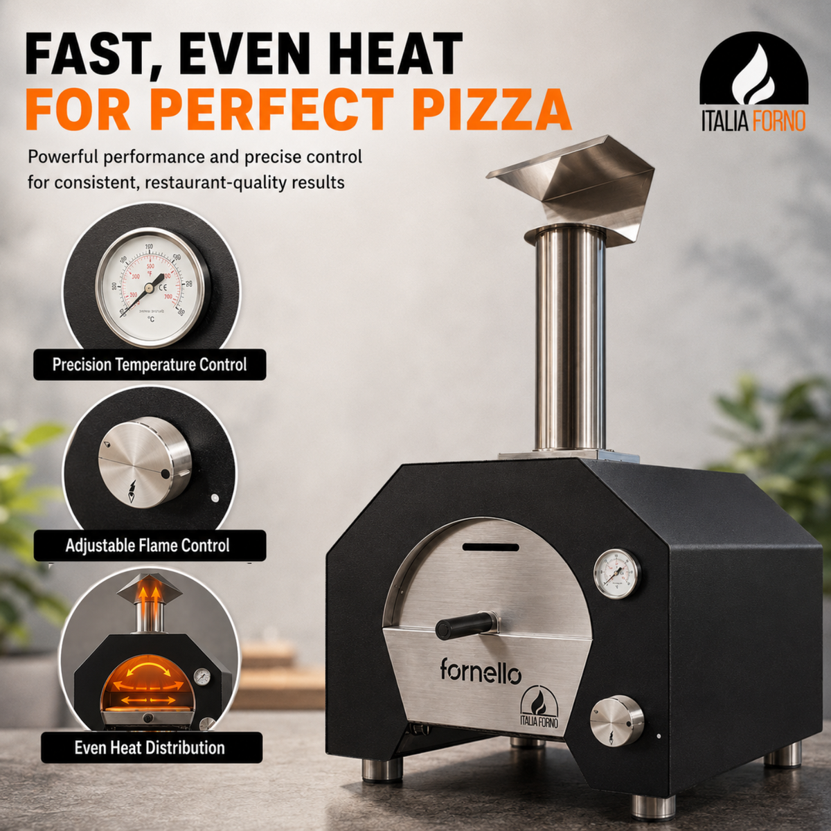 Fornello Compact Gas Pizza Oven by ItaliaForno